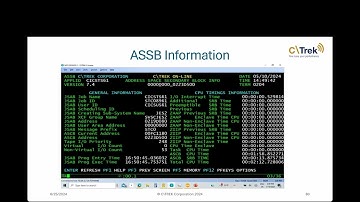 C\TREK™ z/OS Displays