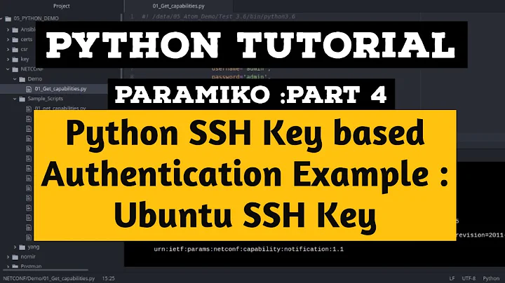 Python SSH Key based Authentication Tutorial: Paramiko : Ubuntu SSH using Private Key