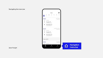 How to navigate the Uber Freight app menu bar