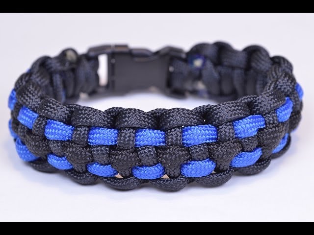 Police, Thin Blue Line Paracord Bracelet – Morlaw's Square Work Products