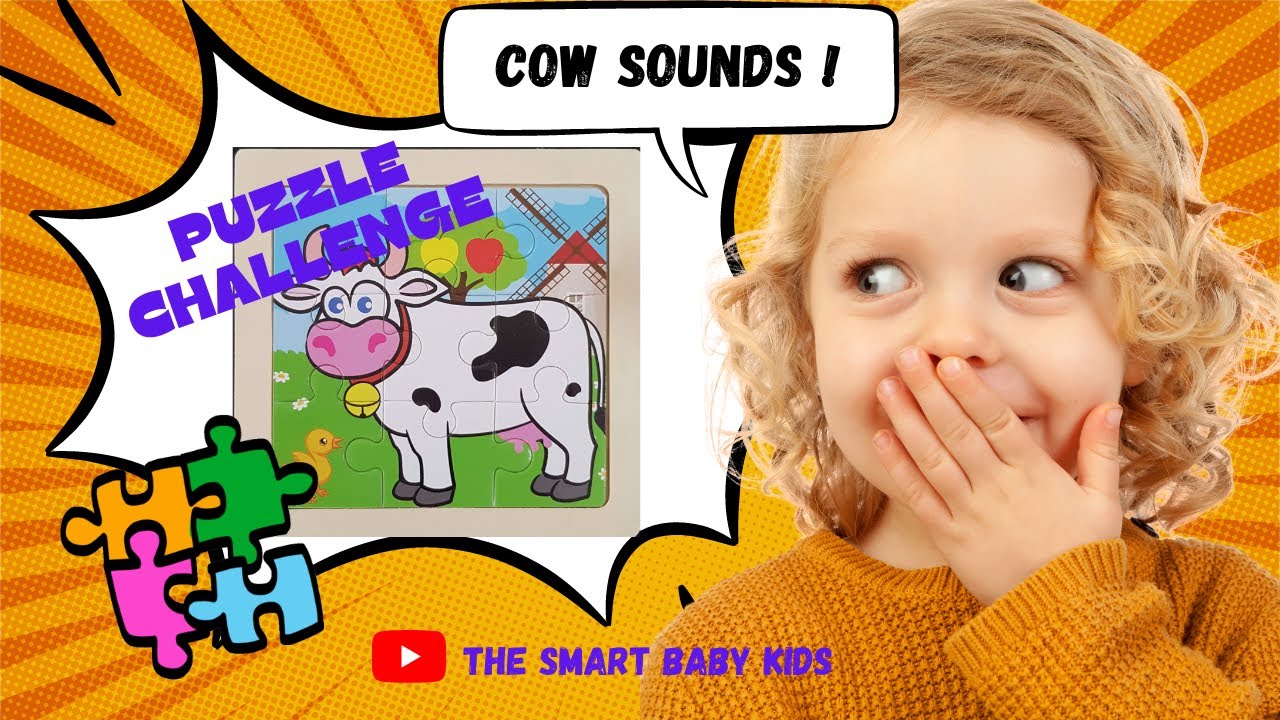 COW PUZZLE for SMART BABY KIDS (include Animal Sounds) the_smart_baby
