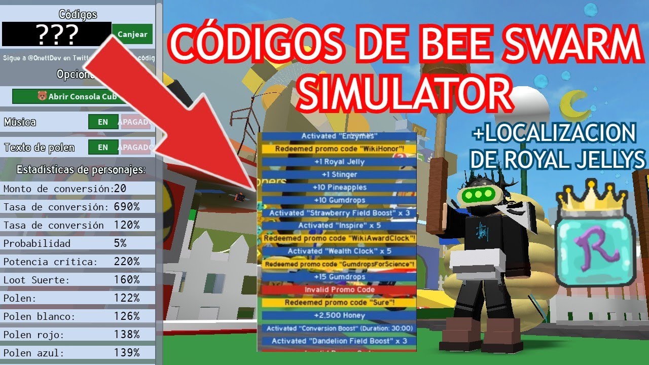 ¡TODOS LOS CÓDIGOS DE BEE SWARM SIMULATOR! + LOCALIZACIONES DE LAS