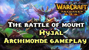 Warcraft 3 Multiplayer custom map, The battle at mount Hyjal/Hyjal summit, Archimonde gameplay.