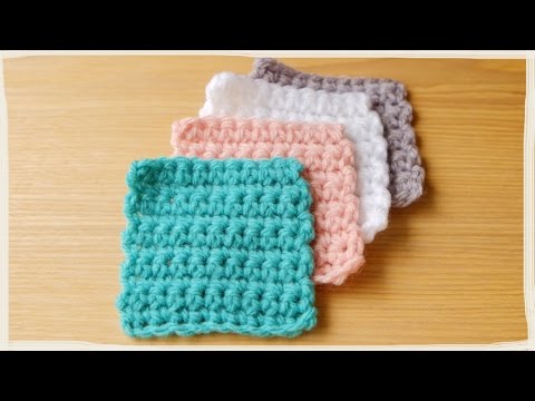 かぎ編みエコたわしの編み方 作り方 初心者さん歓迎 細編み Crochet Single Crochet Acrylic Sponge Youtube