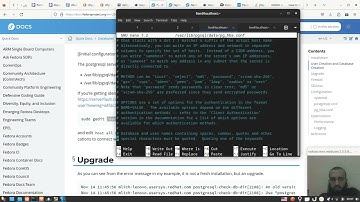 PostgreSQL setup and database making for nextcloud on Fedora