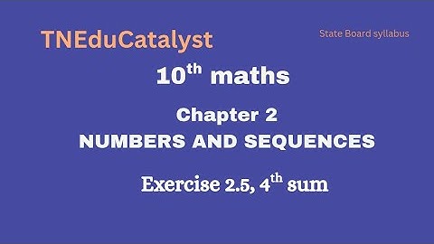 10th maths exercise 2.5 4th sum