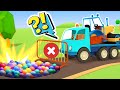 Toy trucks need help toys  street vehicles cartoons for kids helper cars ready to go