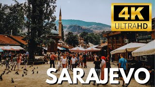 Walking Tour - Sarajevo 🇧🇦【4K】Experience Bosnia and Herzegovina