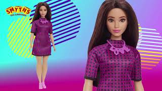 Barbie Fashionistas Doll 188 (Pink Checkered Dress) - Smyths Toys