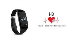 H3 Smart Bracelet with Display Call SMS Reminder Pedometer Mileage  Sleep Heart Rate Monitor