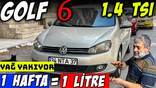 GOLF 6 1.4 TSİ 600 KM'DE 1 LİTRE MOTOR YAĞINI YAKIYOR ! (Bagajda Yağ Bidonuyla Geziyor) Nokta ATIŞ