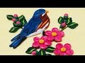Quill bird  | How To Make Beautiful Blue Bird | Paper Quilling Art