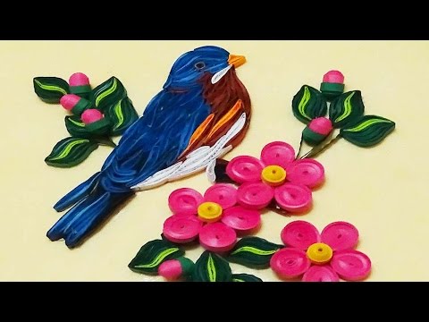 Quill Bird | How To Make Beautiful Blue Bird | Paper Quilling Art