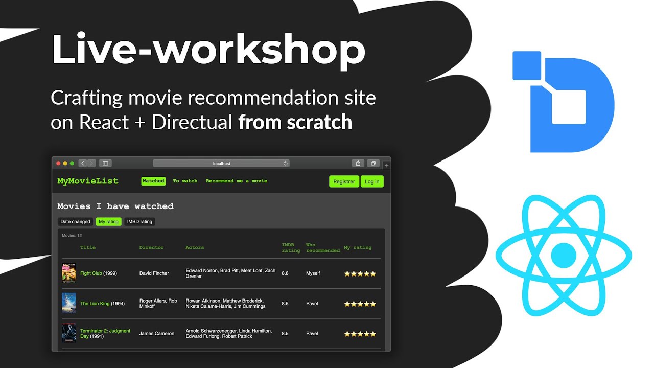 Live-workshop. React + Directual app from scratch