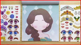 Hình dán mắt, mũi, miệng cho gương mặt búp bê - Make A Face Sticker Book (Chim Xinh channel)