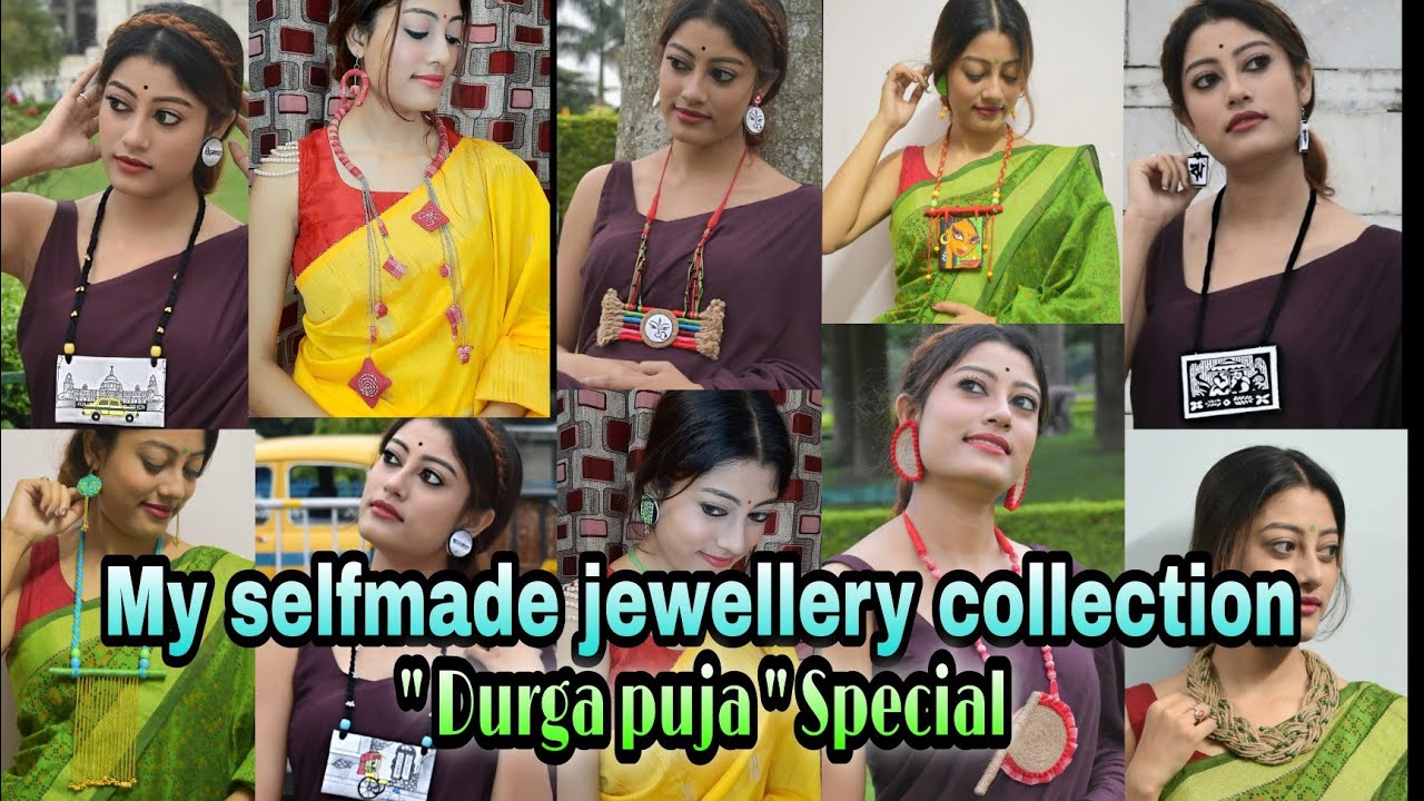 My handmade jewellery collection | Durga puja special |#selfmadejewellery | Susmita The Dhanilangka