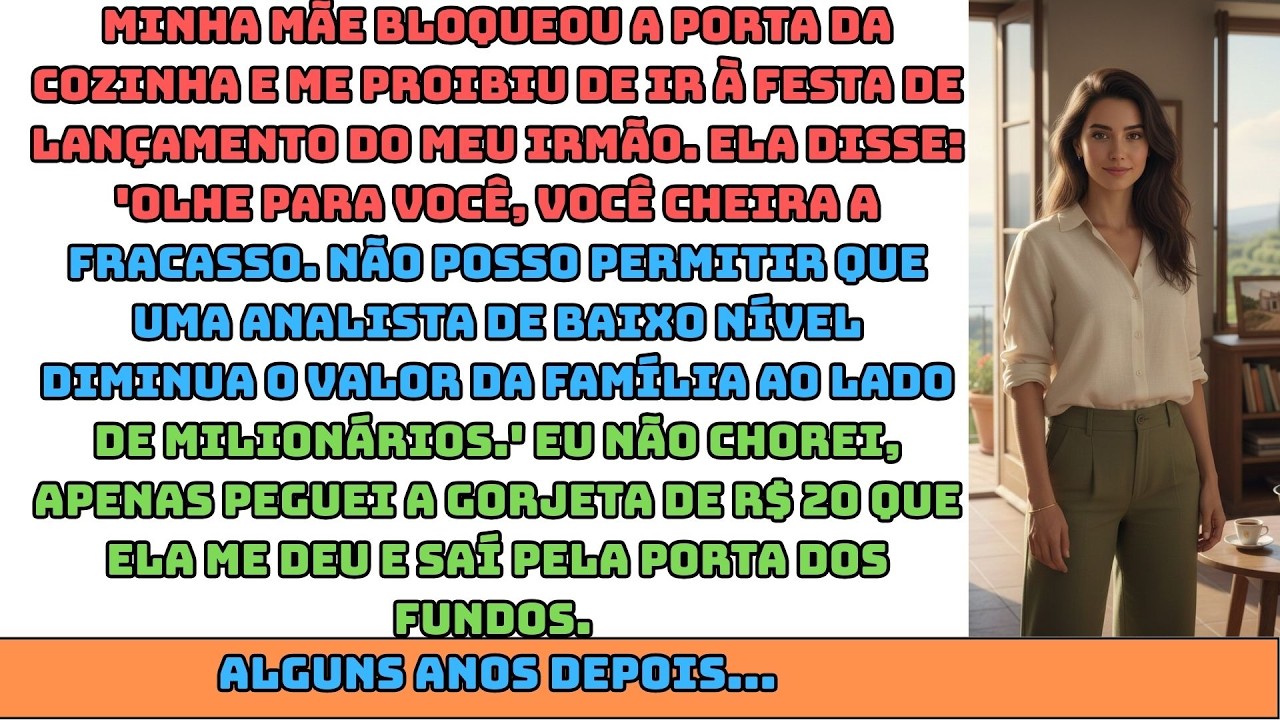 Minha mãe me renegou por ser analista—até ver meu nome na escritura da casa...