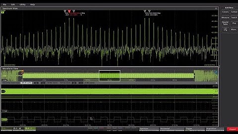 Low amplitude RF emission analysis with RF vs Time Triggering