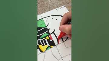 SQUIDWARD in the glitch effect for part 2! Part 2 of 4 #art #posca #shorts