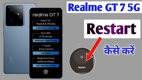 Realme GT 7 Mobile Restart Kaise Kare/How to show restart setting in realme gt 7 5g
