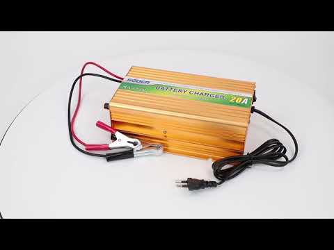 Suoer factory price 24V 20A AGM/GEL 3-phase intelligent charger smart Battery Charger（MA-2420A）