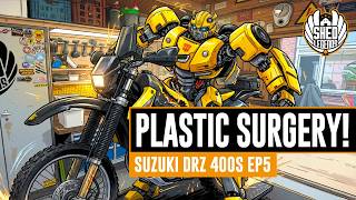 Suzuki DRZ Transformation 🛠️ Black Acerbis Kit & Huge Tank, plastic surgery!