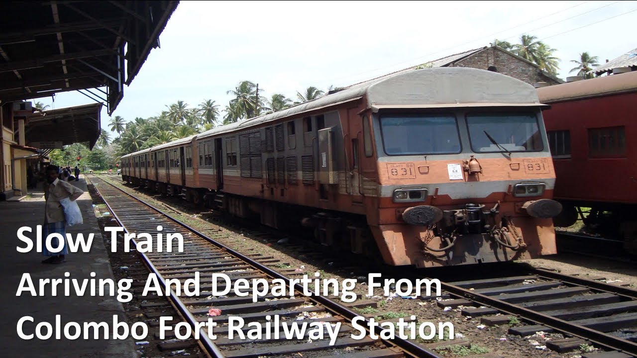 Panadura to Colombo Fort Slow Train Arriving And Departing From Colombo ...