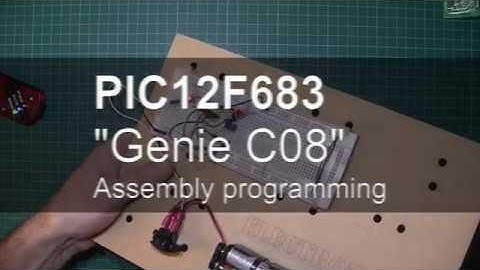 PIC12F683 (Genie C08) programmed in assembly using PICkit 3