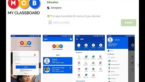 New ERP "My Class Board" - Mobile app installation Demo
