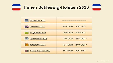 Wann sind Osterferien 2023 SH?