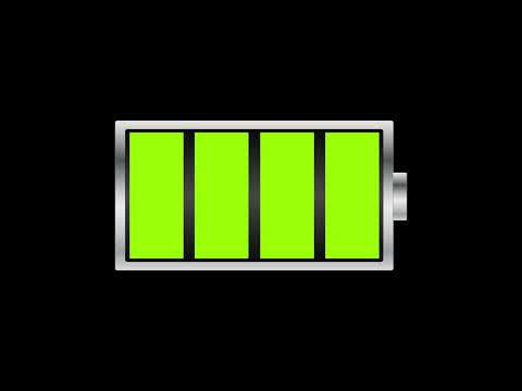 Animation of Battery icon charging from 0 to 100 percent  Video of Battery charging charge indicator