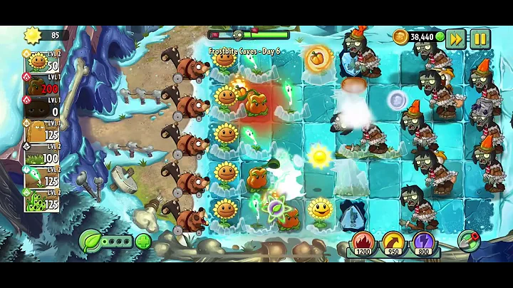 Plants vs Zombies 2 - Frostbite Caves - Day 6 - 2024