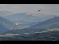 RAF Red Arrows transit in Formation  through  Mach Loop Snowdonia Wales.