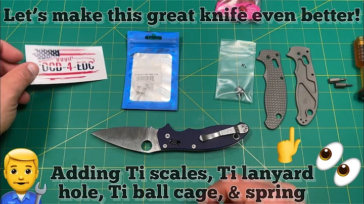 Making my Spyderco Manix 2 knife twice the marvelous marvel with Ti scale, ball cage lock, & more!