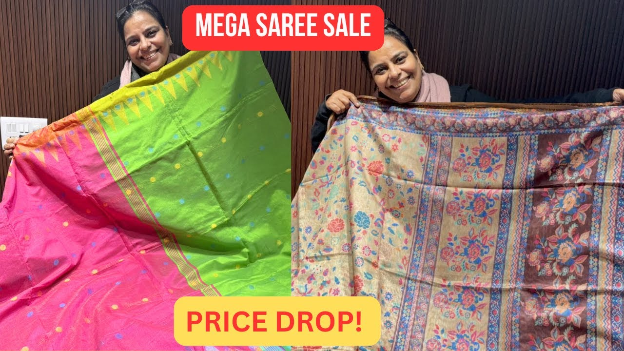 MEGA Handloom Sarees SALE 🚨 Pure Silk & Cotton Sarees at Unbeatable Prices