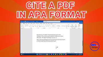 Hoe citeer je een PDF in APA-formaat?