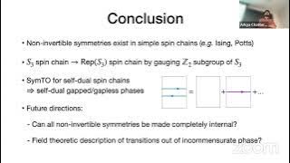 Arkya Chatterjee (MIT) Phase Transitions of Spin Chains & Non-invertible Symmetries @ CMSA 6/07/2024