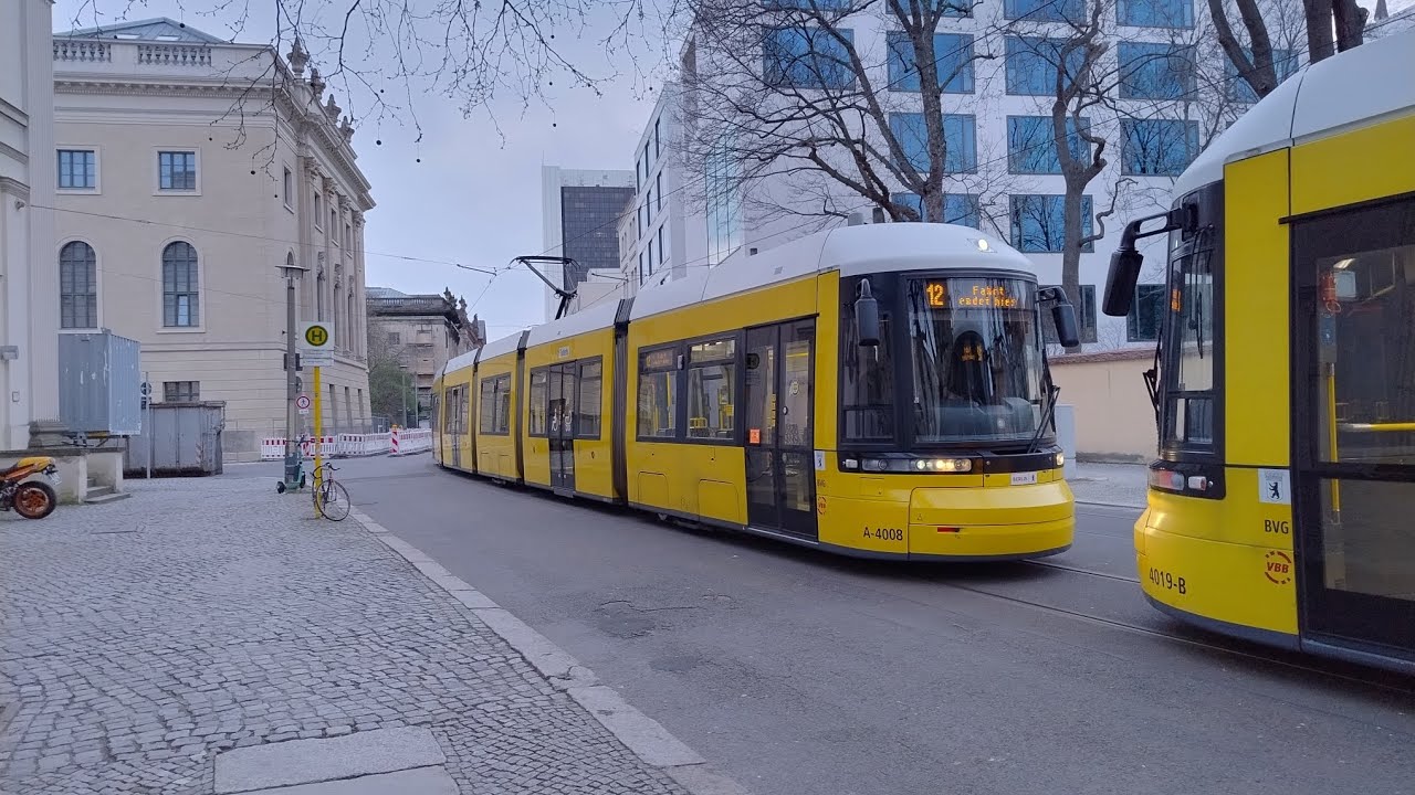 Mitfahrt Komplette 12 von Weißensee Pasedagplatz bis Mitte Am Kupfergraben in GT6-12ZRL 4008