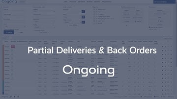 Partial deliveries and back orders in Ongoing WMS