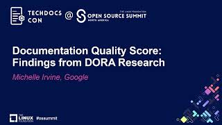 Documentation Quality Score: Findings from DORA Research - Michelle Irvine, Google
