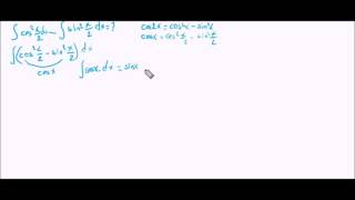 İntegral 3(Belirsiz integral,Trigonometrik fonksiyonların integralleri)