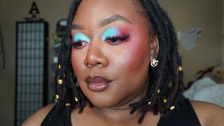 Red Blue Eyeshadow Look!