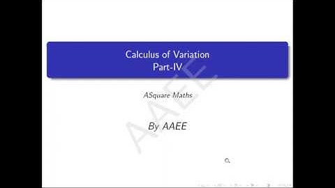 Calculus of Variation| Part 4| Easy !!!