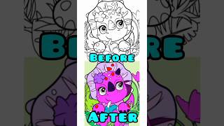 Dinosaur Coloring 🦖 Relaxing &amp; Satisfying Art for Kids | Dino Drawing