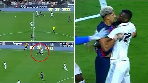 Ronald Araujo Bullied Antonio Rudiger With Insane ...