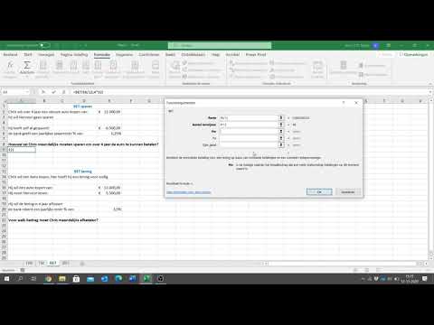 Video: Wat is de Excel-formule voor het betalen van leningen?