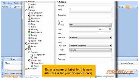Configuring your website in SmartFTP