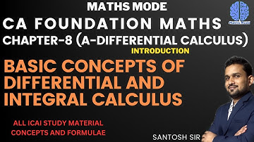 CA FOUNDATION | CHAPTER-8 (A-DIFFERENTIAL CALCULUS - INTRODUCTION) | ICAI STUDY MATERIAL