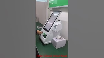 Hotel self-check-in and check out kiosk
