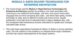 4) Module 3: Rapid Delivery Technologies for EA - learn Other IT & Software